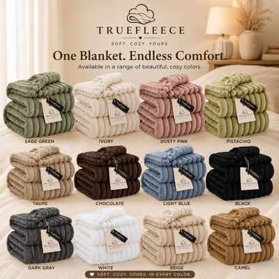 TrueFleece™ Oversized Fuzzy Blanket