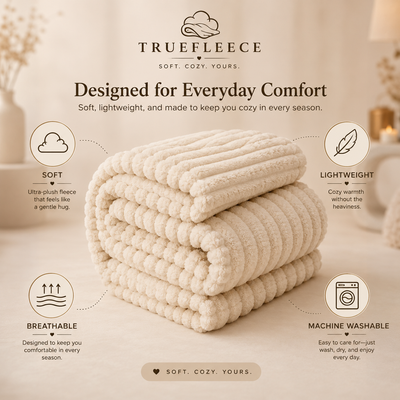 TrueFleece™ Oversized Fuzzy Blanket
